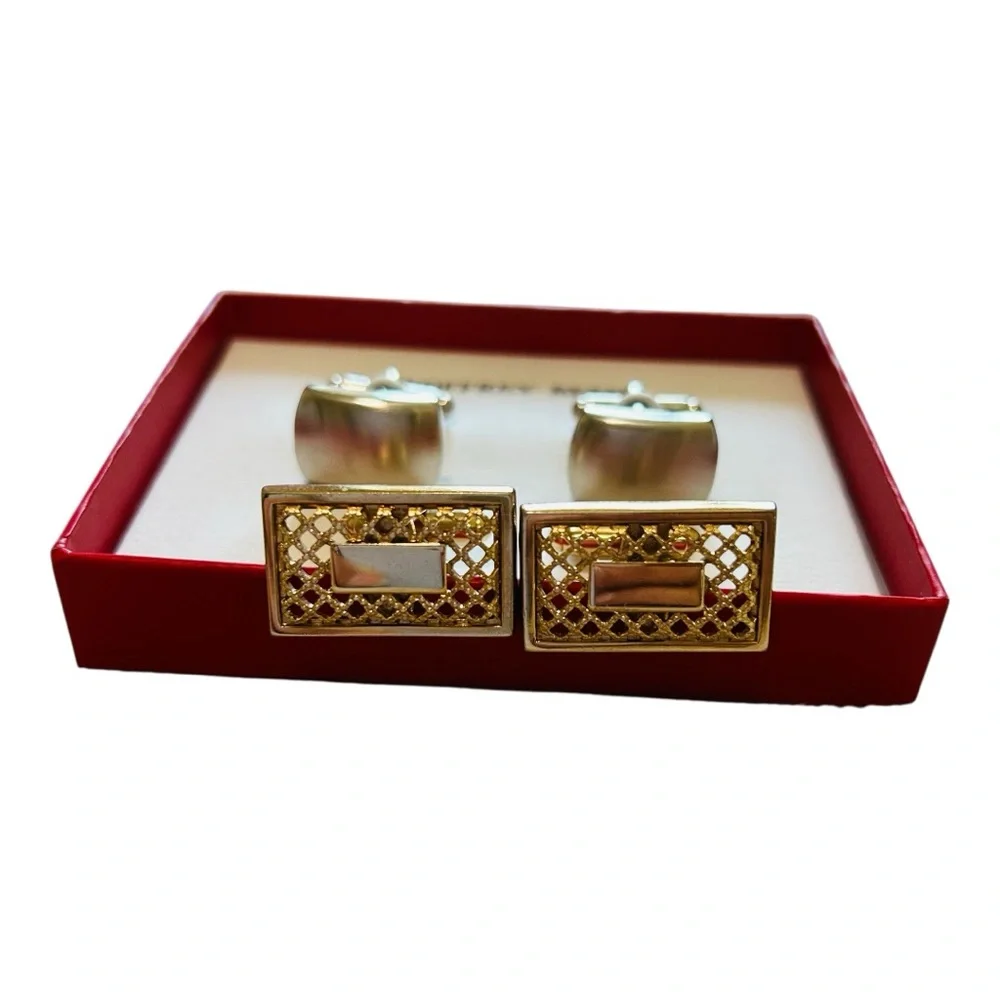 Geoffrey Beene Silver Cuff Links Set- Gold, silver from Macy’s New-Formal attire